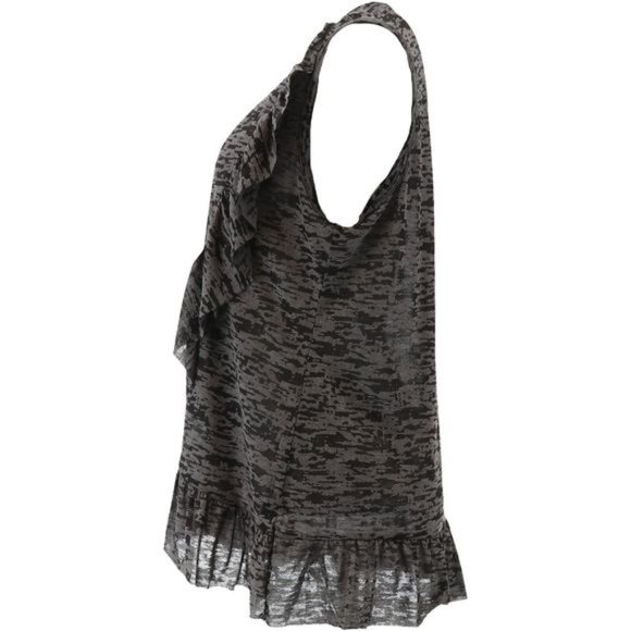 DG2 By Diane Gilman Burnout Ruffle Tank 688-583 - Picture 2 of 6